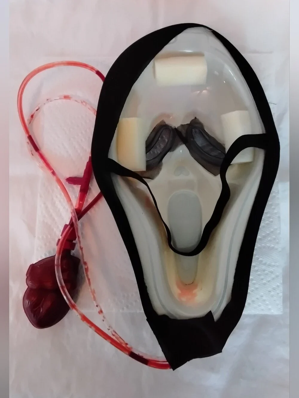 Vtg Kids Fun World Bleeding Ghost Face Mask